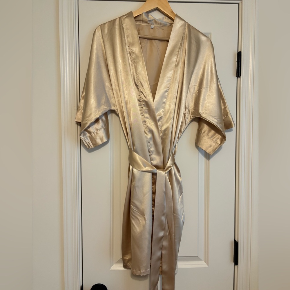 NWOT - Gold Satin Robe